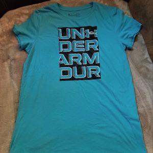 Under Armour t shirt. Turquoise and black. Size Md